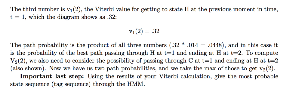 End. This can be done by computing the products of the transition