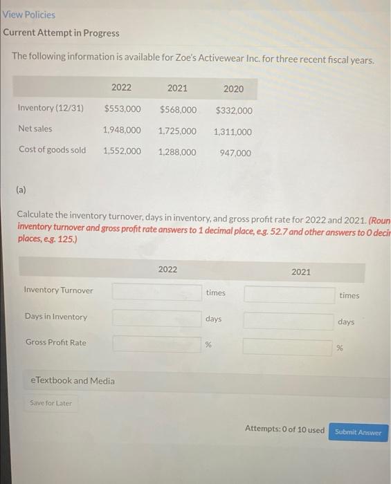  View Policies Current Attempt in Progress The following information is available