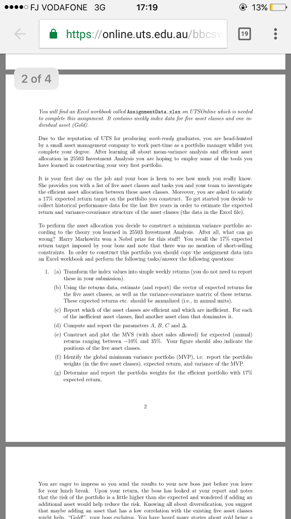 VODAFONE 3G Finance Discipline Group UTS Business School 1 of 4 25503