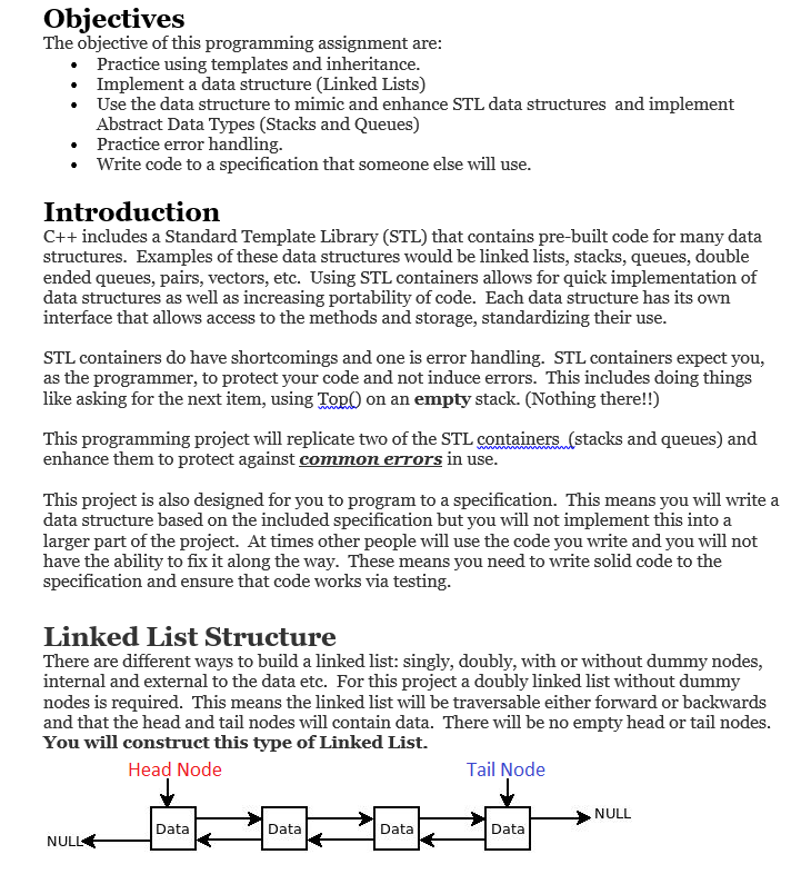  Obiectives The objective of this programming assignment are Practice using templates