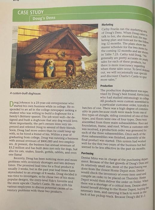 mal, walk- 3. Discuss how Doug should go about implementing MRP. What