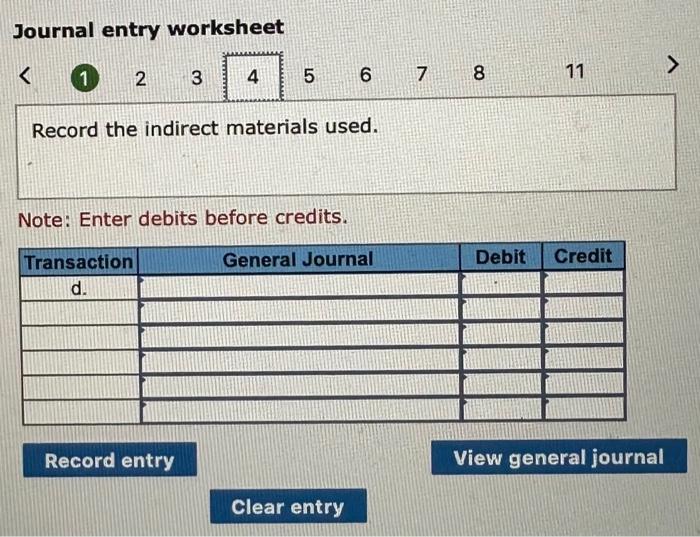 cost. e. Job 306 is sold for $695,000 cash in April. 4.