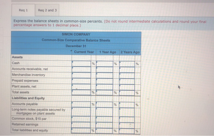  Reg 1 Reg 2 and 3 Express the balance sheets in
