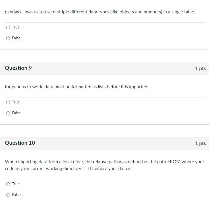  pandas allows us to use multiple different data types (like objects