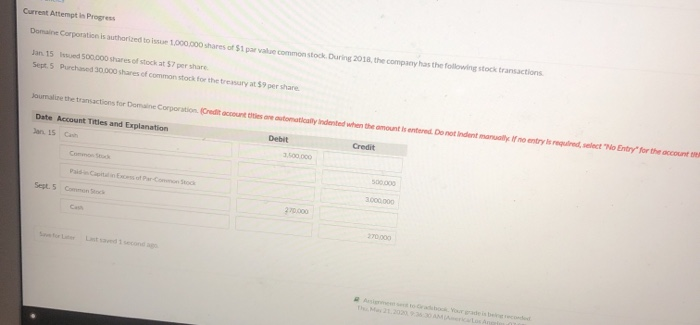  Current Attempt in Progress Domain Corporation is authorized to issue 1.000.000