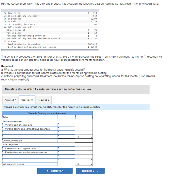 This is a 3 part question. Part A is a single number