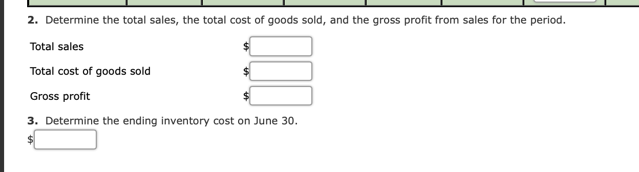 are as follows: Number of Units Date Transaction Per Unit Total Apr.