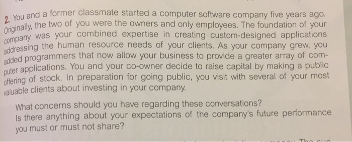  Stuck on this law question. Please help! You and a former