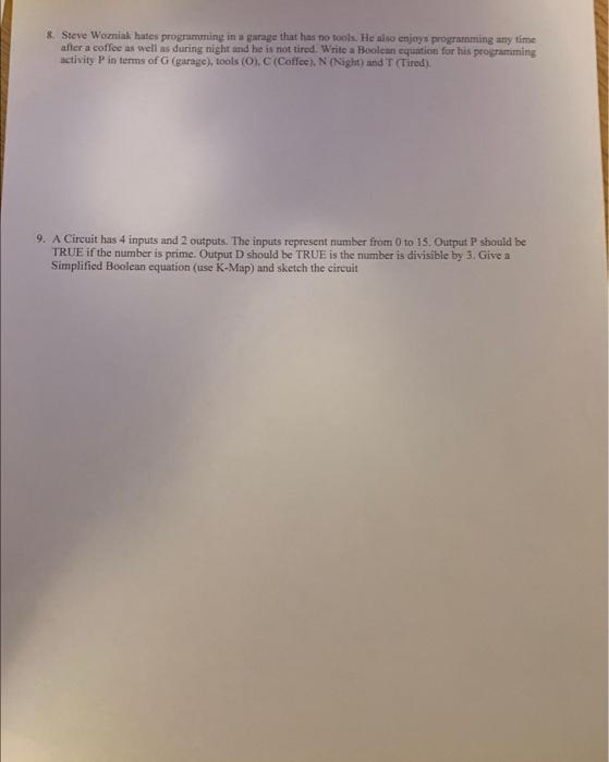 simplified equation using K-Map? Can you also draw the logical schema (use