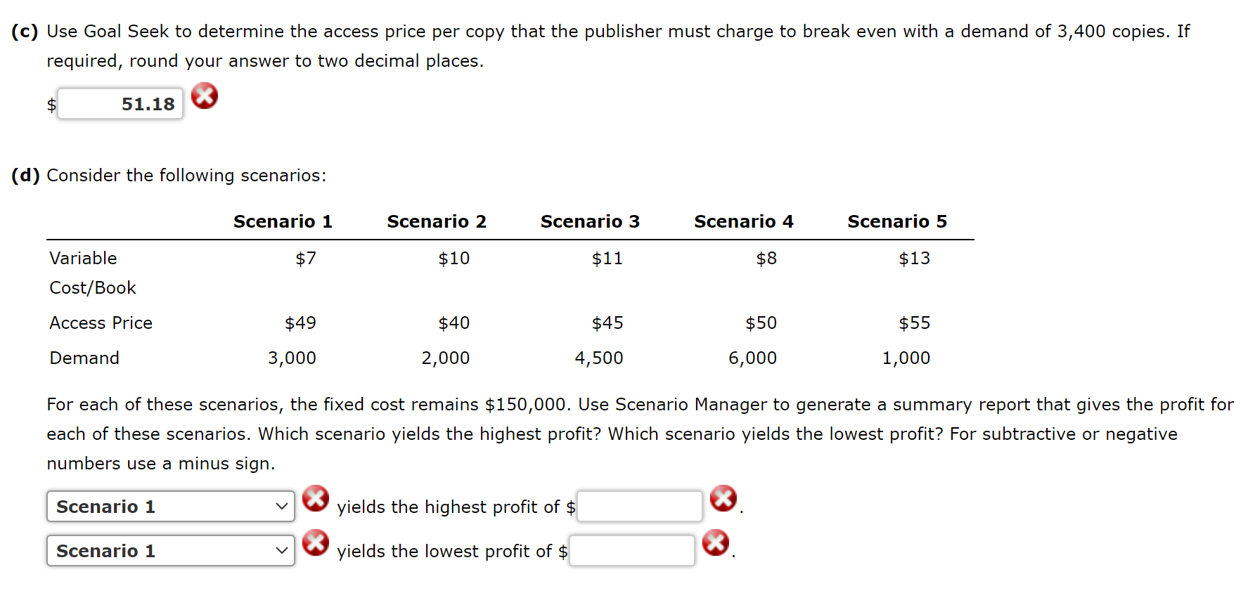 is considering publishing an electronic textbook about spreadsheet applications for business. The