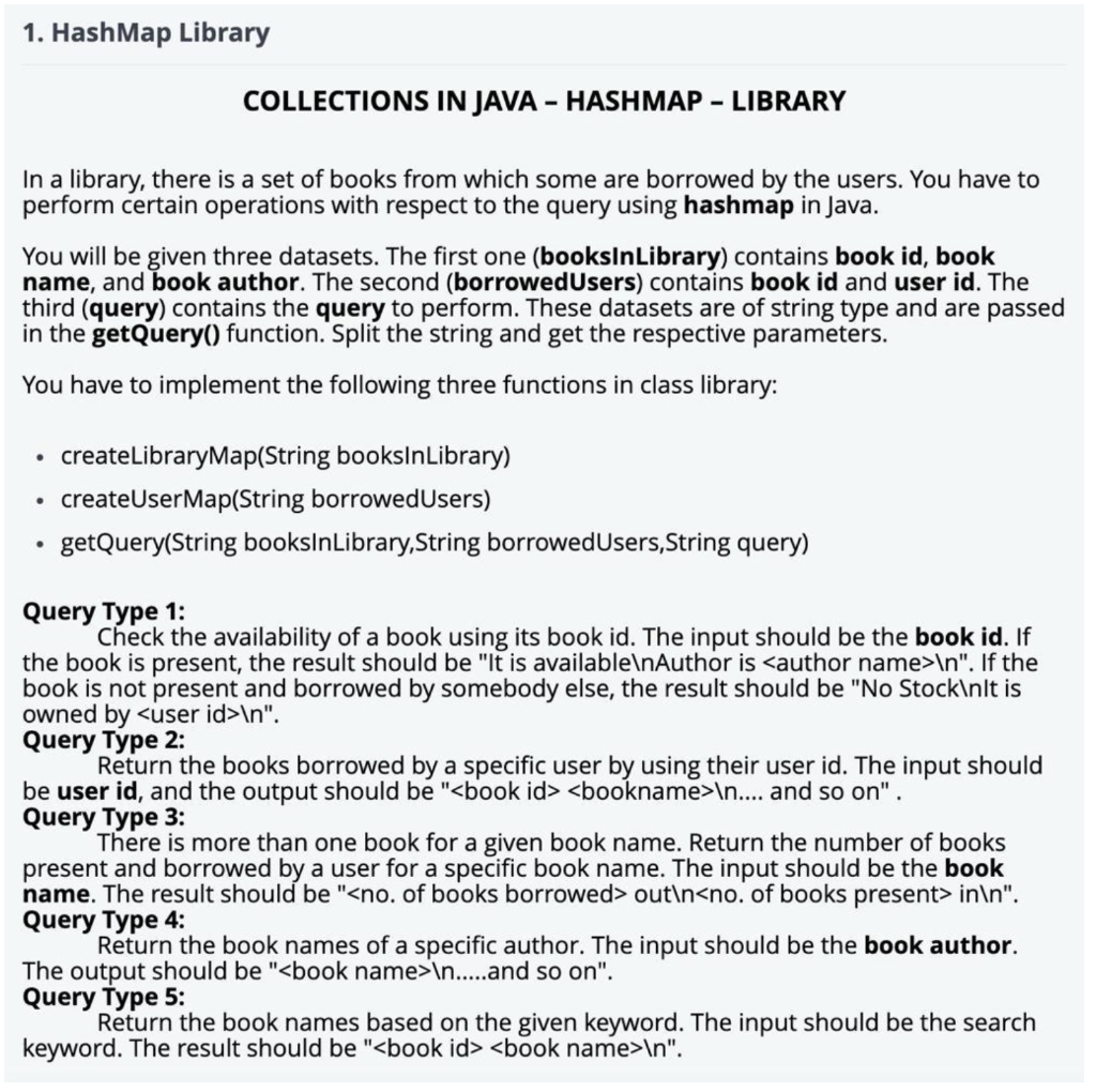  Main Class: Test Class: COLLECTIONS IN JAVA - HASHMAP - LIBRARY