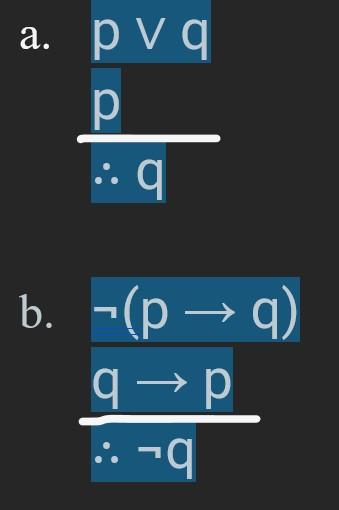 Discrete Math 8. Indicate whether the argument is valid or invalid. For