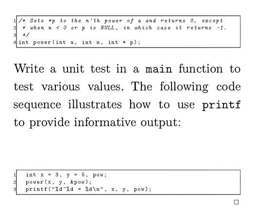 Exercise 2.10. Write a function to compute the power a', where n