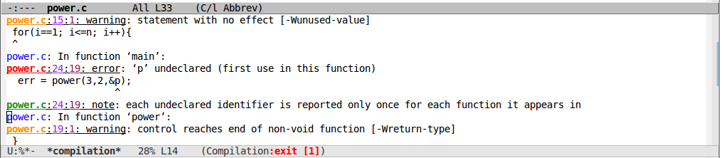 n! using the power function. I am trying to create a code
