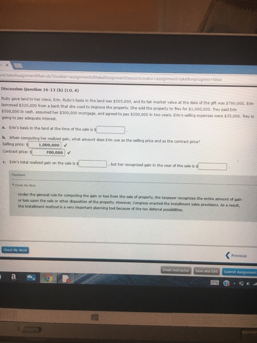  Need help with this question Ruby gave land to her niece,