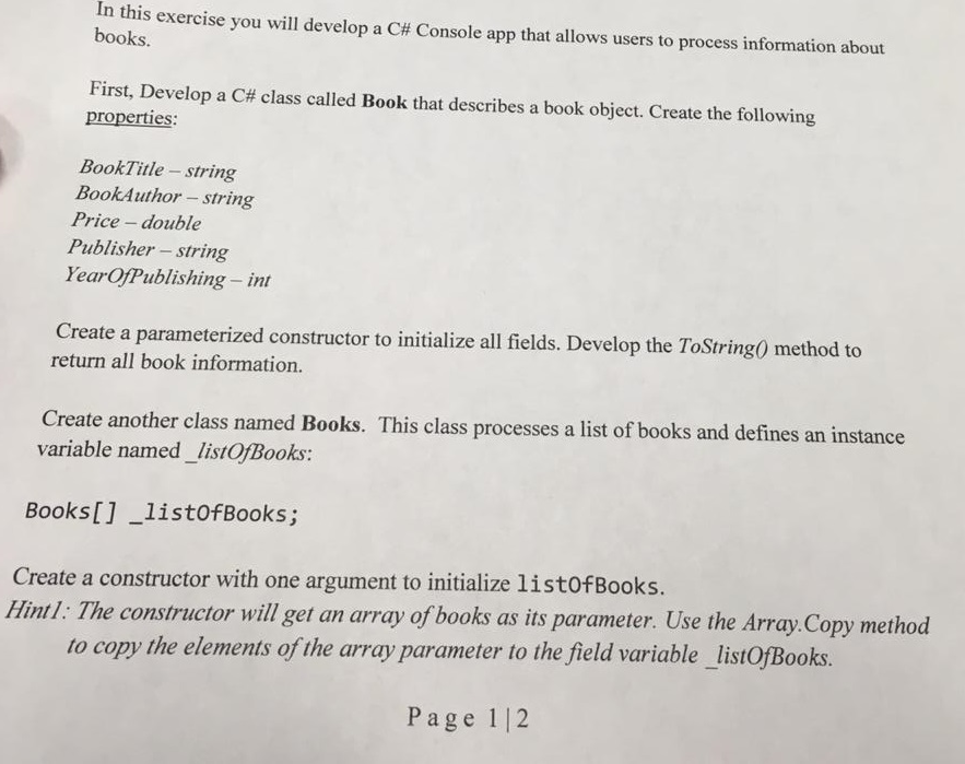 Objects(In deep), Arrays in C# woorkstation- visual studio 2019 picture2 picture1 Develop
