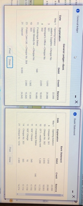 Balance 22.000 Credit Balance 22.000 at 1010 20.990 General Ledger-Bank Date Explanation