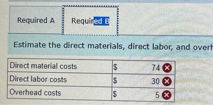 preparation at several different manufacturing sites. The following costs and other data