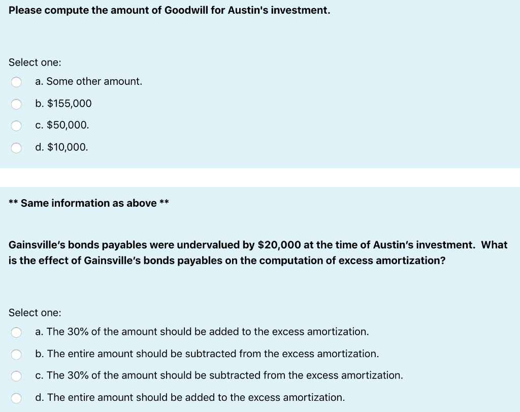 answer the next nine (9) questions *** On January 2, 20x1, Austin