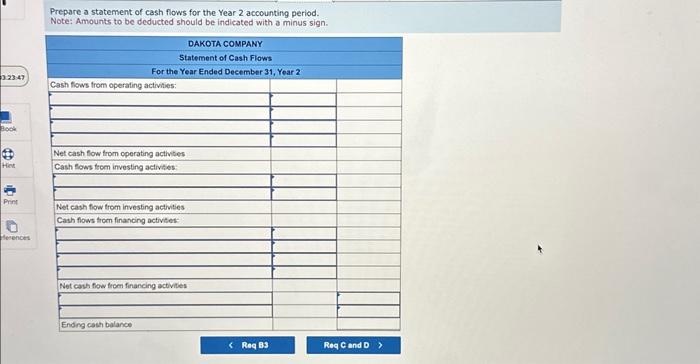 expenses. 7. Paid a $2,000 cash dividend to the stockholders. 8. Determined