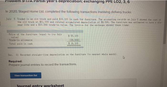  entry worksheet 1 2 Record the exchange. Note: Enter debits before