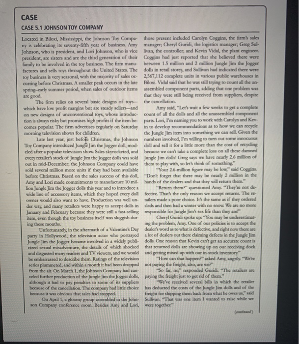 What is the core issue in the Johnson Toy Company case, related