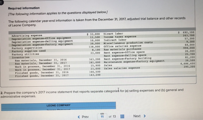  How would I set up an income statement for this information