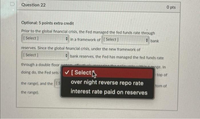 has managed the fed funds rate through a double floor system, effectively