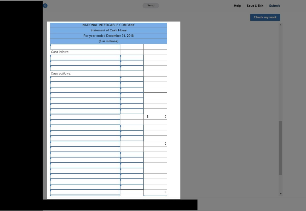 The comparative balance sheets for 2018 and 2017 and the statement of