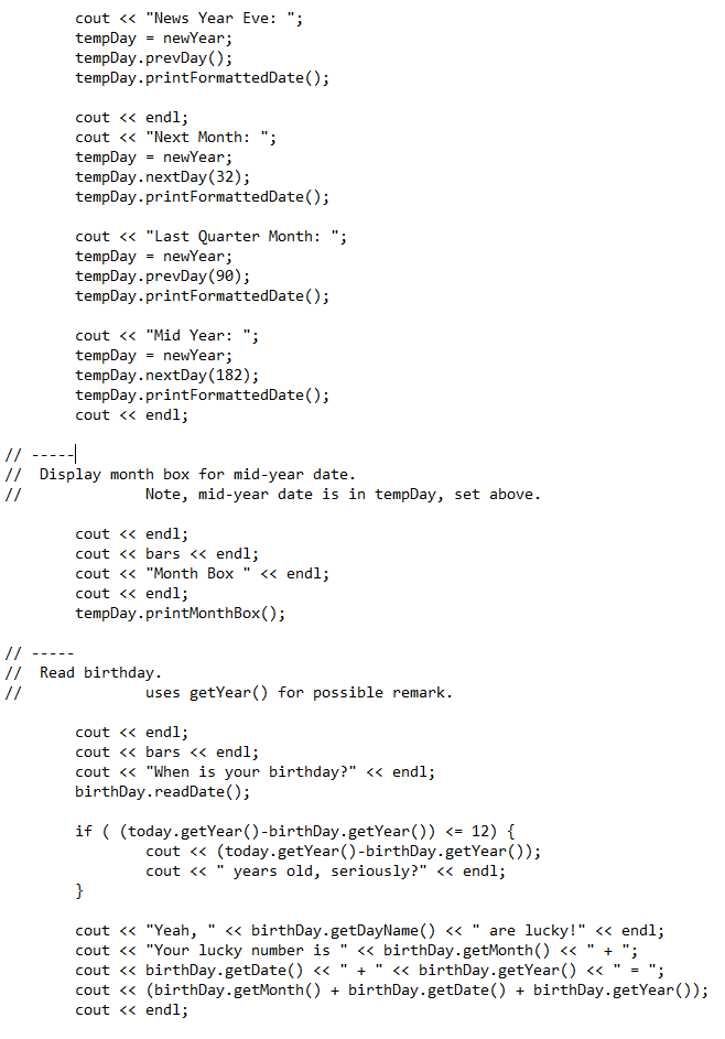 The following are more detailed descriptions of the required functions. The constructor