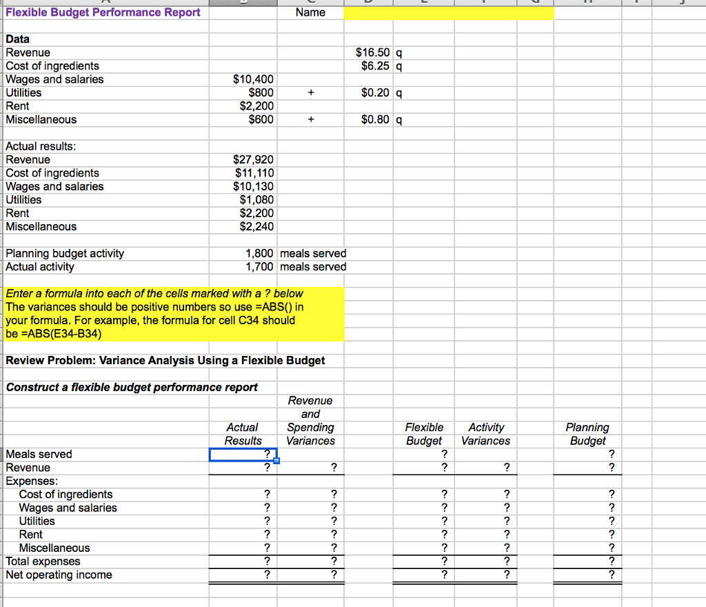 please show cell formulas