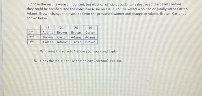 How many votes are needed for majority? Show your work and Explain.