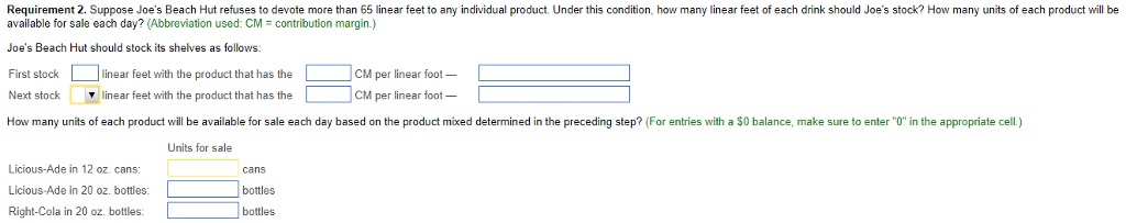 $0.70 per 20-oz. bottle of Right-Cola Joe's Beach Hut's monthly fixed costs