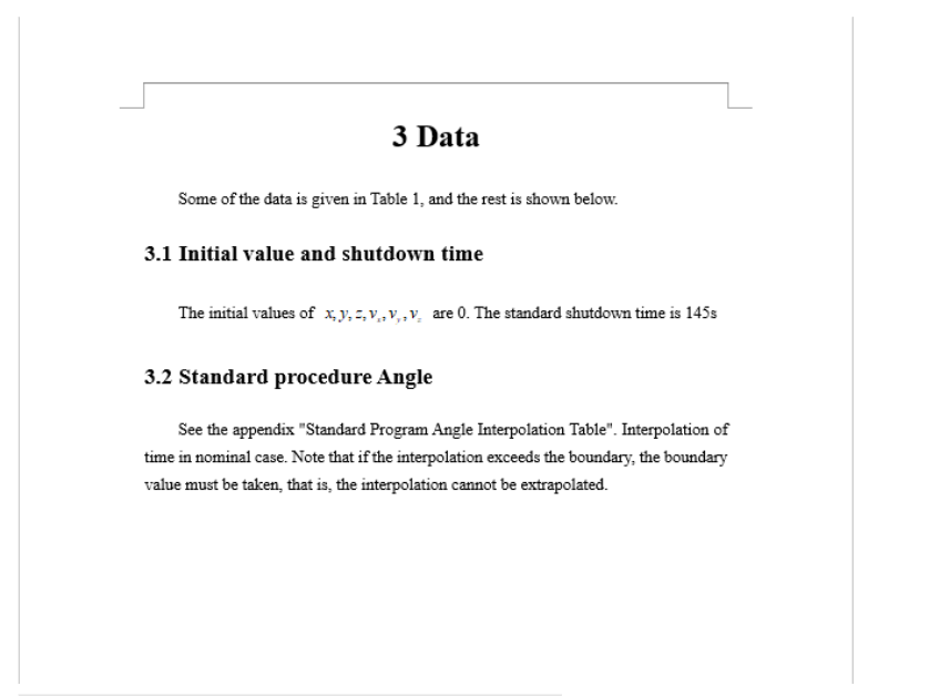 trajectory, including but not limited to altitude, speed, angle and other curves,