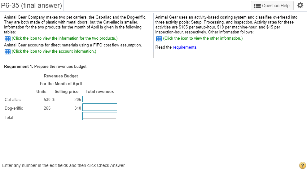 Please answer ALL requirements and show calculations. Everything given has been provided