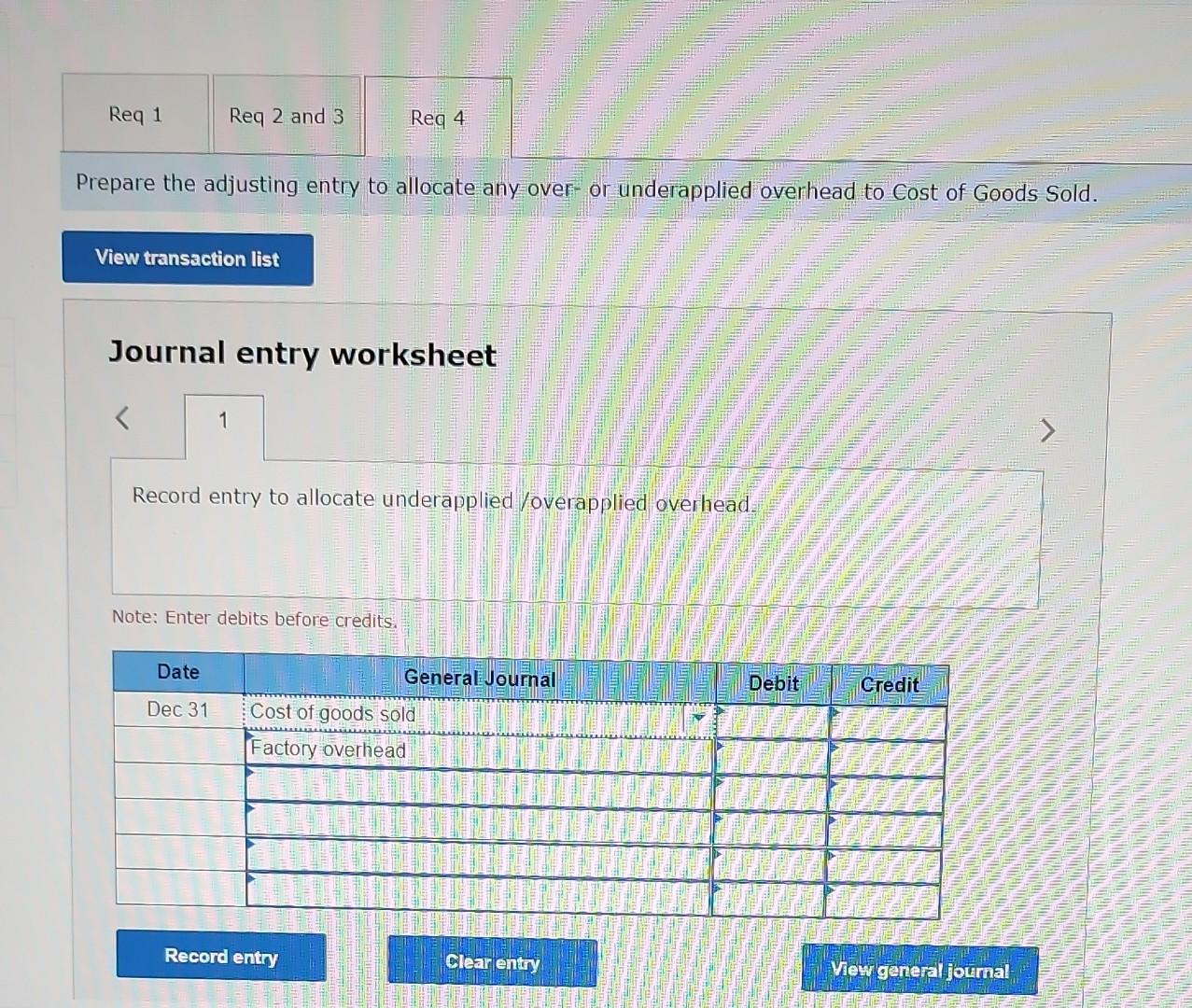  Req 1 Req 2 and 3 Req 4 Prepare the adjusting