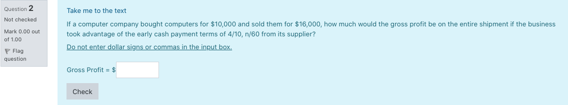 If a computer company bought computers for $10,000 and sold them for