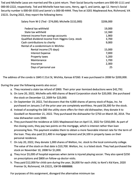 Based on the information provided on the following page, complete the Lassos