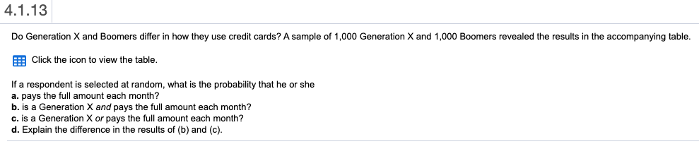 4.1e 4.1.13 Do Generation X and Boomers differ in how they use
