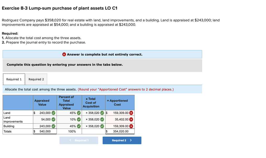 Help Me with the ones that are wrong Exercise 8-3 Lump-sum purchase