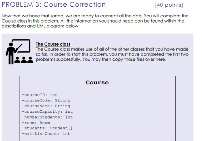  JAVA - How do you code this problem? Other classes can