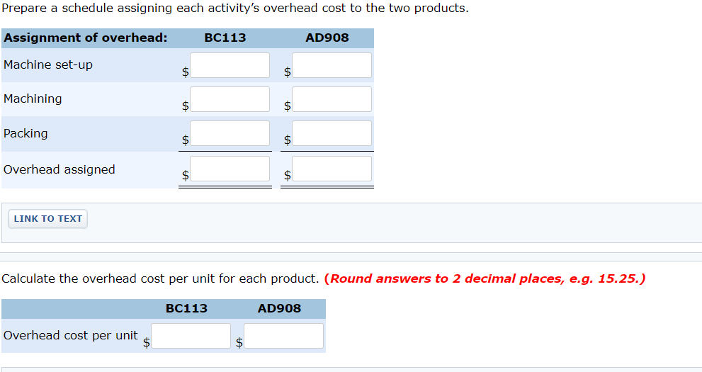 estimates production of 3,000 units of Product BC113 and 1,400 of Product