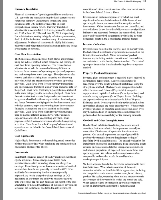 2014, what balances did P&G have in cash and cash equivalents? What
