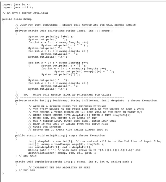 have a line at the top of the file that has the