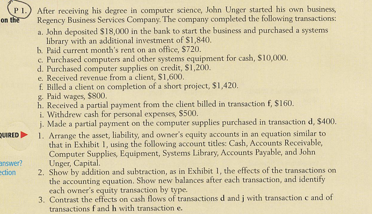  P 1. on the QUIRED answer? ection After receiving his degree