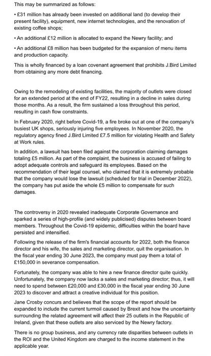 financial position of j.bird J Bird Limited J Bird Limited started out