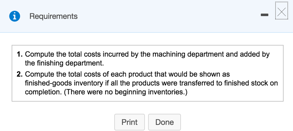 100% Total for the machining department Alpha 30% 50% Beta 20% Gamma