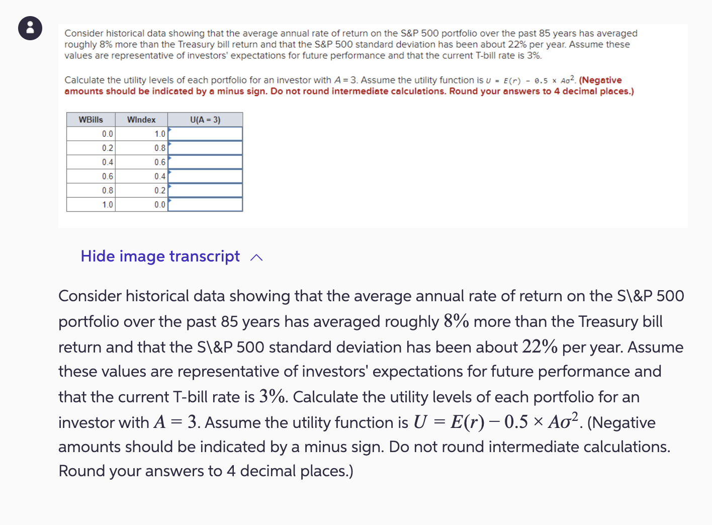  8 Consider historical data showing that the average annual rate of