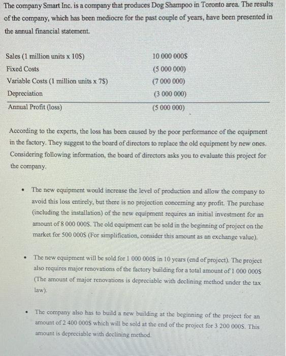  please do not put final answer in excel formulas The company