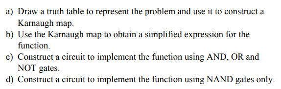 A device accepts natural binary numbers in the range 0000 to 1111